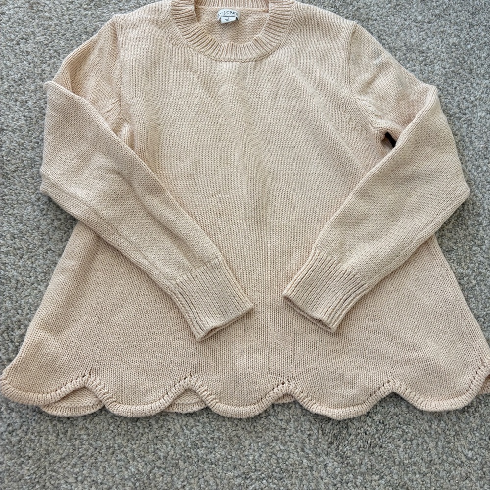 J. Crew Scallop Hem Sweater